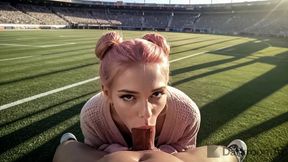 i fucked a cute fan with a big ass right on the field [ai]