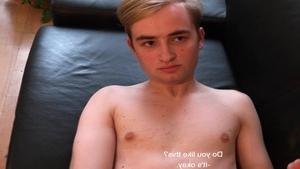 Playful gay dude happily takes this jock in the bum