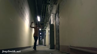 Caught naked in warehouse