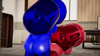 Among Us FUTA Blue and Red Fuck Each Other Doggystyle, Riding, Missionary, Titfuck