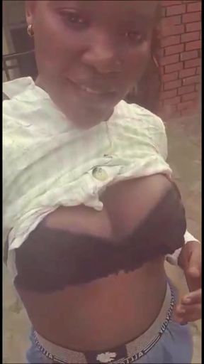 Key moment from &quot;Outside walk with Samantha Johnssons playing and Kissing her Boobs&quot;