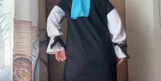 Girl in Hijab Gets Horny While Doing Stretching