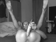 Penetrating my tight pussy very deep and hard with 12 inch cucumber very horny moaning