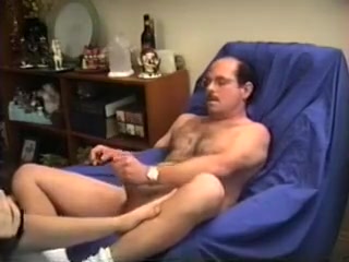 Nasty mandy plays with his cock