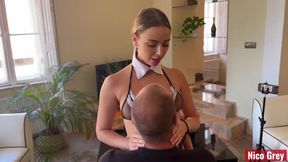 We Fuck Our Maid Until She Couldn't Walk Anymore- POV Threesome with Yoya Grey and Lya Missy