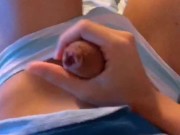 Femboy Trap Masturbates and Cums All Over Himself