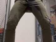 Risky public piss fun