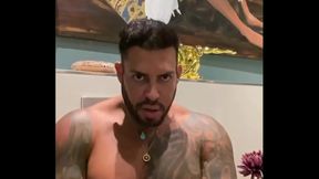 Viktor Rom Shows Off Muscular Latino Body While Masturbating and Spreading His Ass