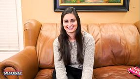 Hot Skinny Brunette Elliot Gives A Blowjob And Gets Her Pussy Fucked!