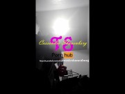 TS cum in chastity cage in dressing room