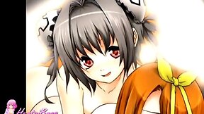Futanari shemales play with a girl as their mate