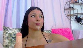 extreme latina dildo deepthroat