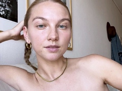 Curly Blonde Teen Records Solo Dildo Masturbation More at