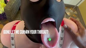 masked eater gets tits and esophagus drilled then receives warm throat pie