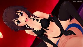 Magician Megumin wants to have fun with a big cock at the love hotel'she is ready to take