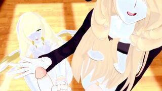 Cynthia and Lusamine for a stunning 3 Way Pokemon Animated