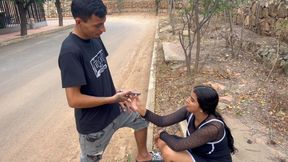 Unknown girl asks me to her without a condom in exchange for giving her a phone I cum inside her