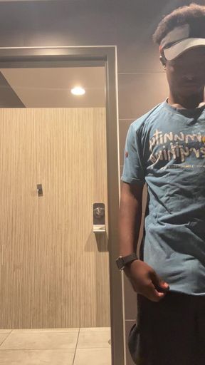 At Work In Da Public Bathroom Stripping Out My Clothes To Have Fun And Not Get Caught