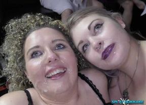 Bukkake party debut for Luise