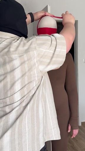 Pantyhose, tape and ball gag, flogging and spanking