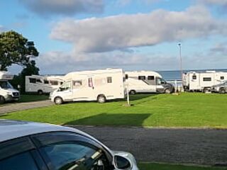 Trashy MILF slut pees on the grass in front of other campers at the beach