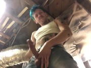SMOKING AND LICKING  MY OWN DICK/CUM