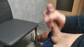 Skinny Handsome Boy Moaning, Nice Big Cock, Didn't Ejaculate in a Week, Massive Cumshot