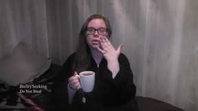sick hot tea sipping