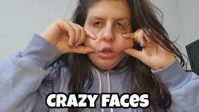 Crazy Faces After Drinking Blue Liquid - Possessed Silly Expressions Chubby Latina