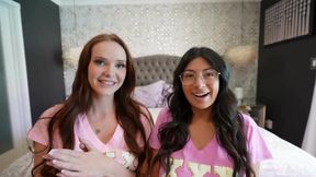 Big tit college sorority sluts tag team their advisor - Cami Strella x Chloe Foxxe x Lev Lieben