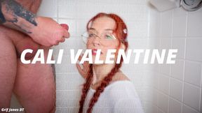 Cali's Valentine's Shower Deepthroat and Throatpie
