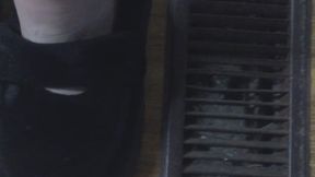 BLONDE HARDWOOD FLOOR HEATER VENT LEFT FOOT