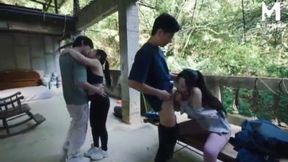 Hike with ModelMedia Asia: Encounter Hot MILF for Spontaneous Mountain Adventure Sex