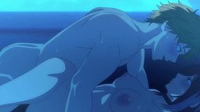 Reze rides Denji's cock outdoor in the night. The Chainsaw Man