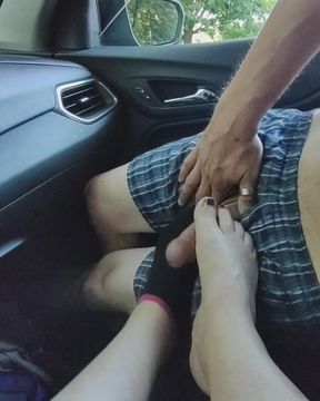 Footjob Sockjob with Black Girls' Ankle Socks - Cum on Socks