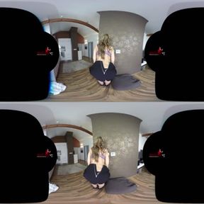 StockingsVR - Big titty milf Carol Gold gets horny in her crotchless pantie