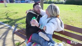 Busty Latina MILF Vanessa Colombiana gives deepthroat blowjob