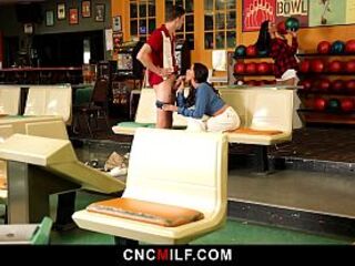 Armani Is Impressed by Parker's Jock and Lets Him Use Her Snatch During the time that Bowling with Her Stepdaughter