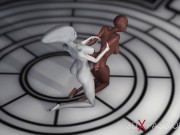 3d alien dickgirl fucks a hot ebony in the space station
