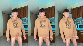 i couldnt stop stroking my big cock until i covered the floor in sperm