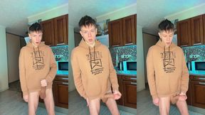 i couldnt stop stroking my big cock until i covered the floor in sperm