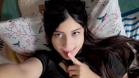 Fucking my cute stepdaughter while she studies for an exam