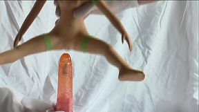 Tiny Anime Doll Fucks Dildo Solo For Sexy Spit Tit Action Fantasy Fun
