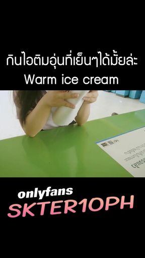 Warm ice cream
