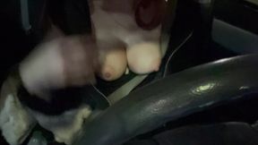 Italian Horny Big Juicy Tits Artemisia Love Flashing Her Tits While Driving Around