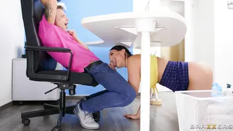 Seductive Maid Gets Naughty with the Boss - Hot Lady Gang in Action!