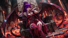 Purple-haired Demon Queen! a Forbidden Feast on the Magma Throne, Red-black Armor Clinging to Scorching Skin!