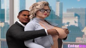big booty futa secretary fucks her boss to keep her job.