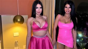Two hot Hispanita cuties getting nasty, their curvy bodies begging for more
