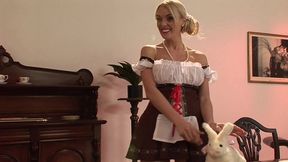 stacey saran takes paul chaplin deep in her shaved pussy